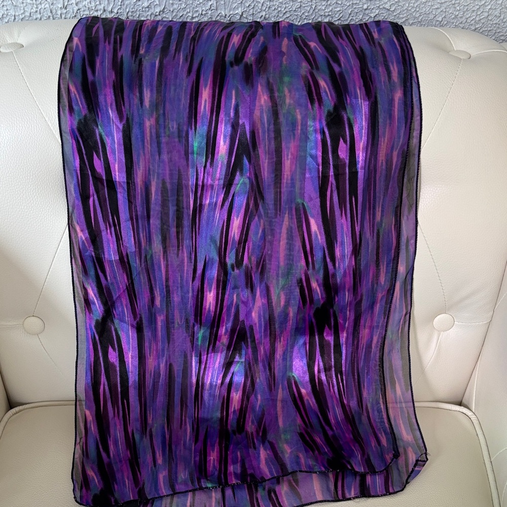 Elegant Purple Scarf - Picture 6 of 10